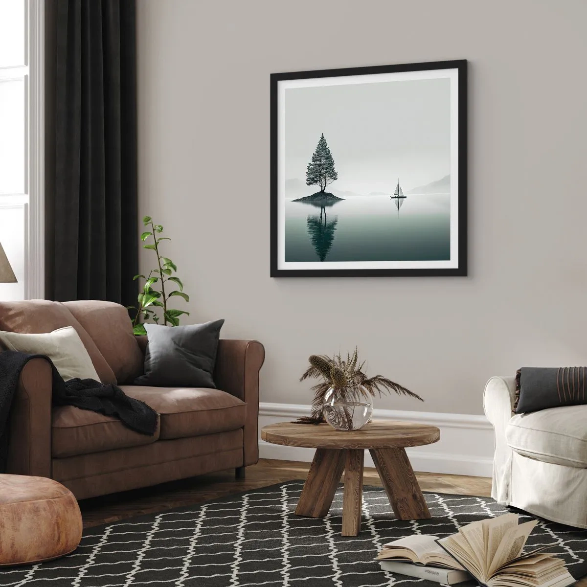 Plagát v čiernom ráme - Snívanie - 30x30 cm