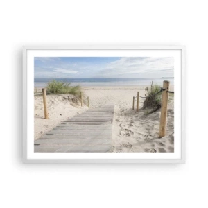 Plagát v bielom ráme - Až oko dovidí - 70x50 cm