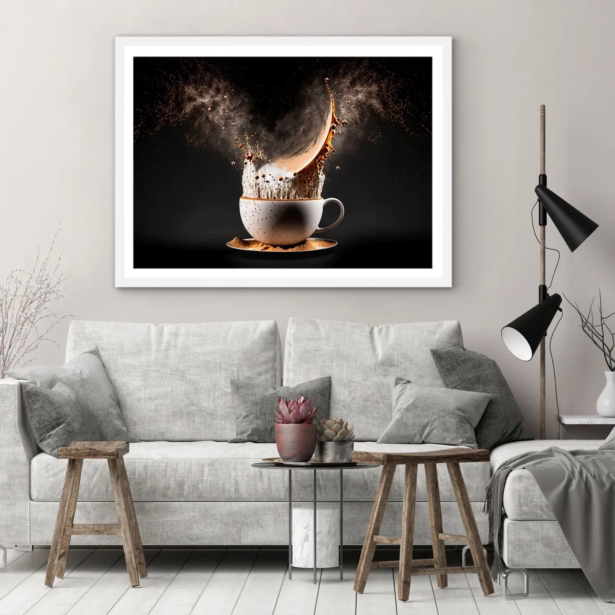 Plagát v bielom ráme - Explózia chuti - 91x61 cm