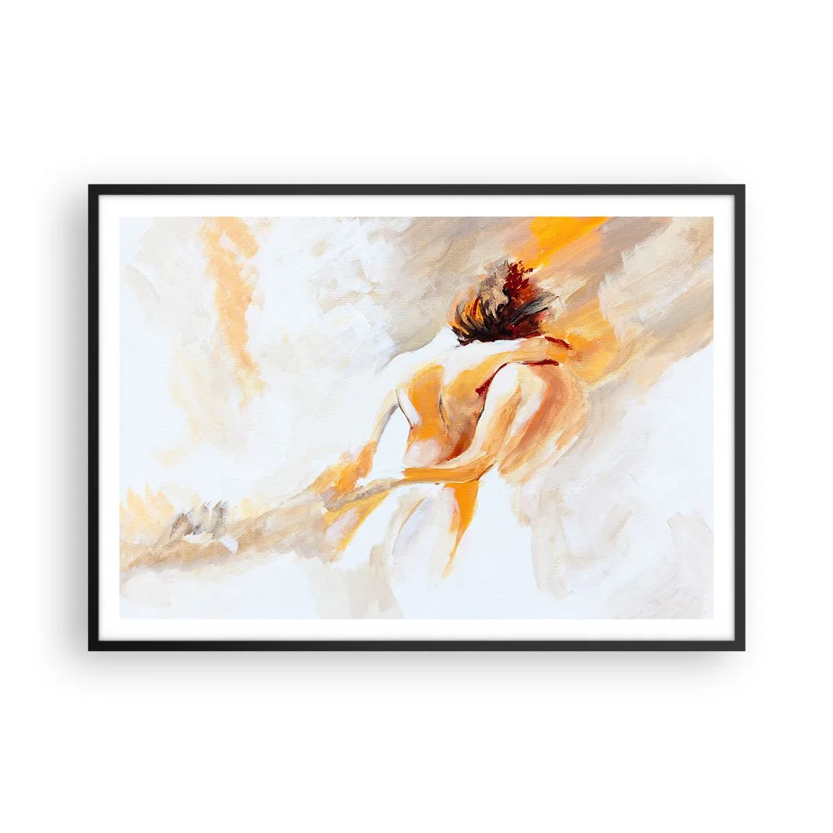 Plagát v čiernom ráme - Blízkosť v nebi - 100x70 cm