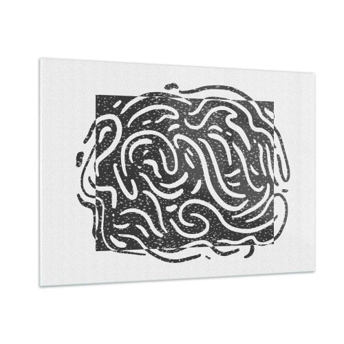 Obraz na skle - Abstrakcia: tanec radosti - 100x70 cm