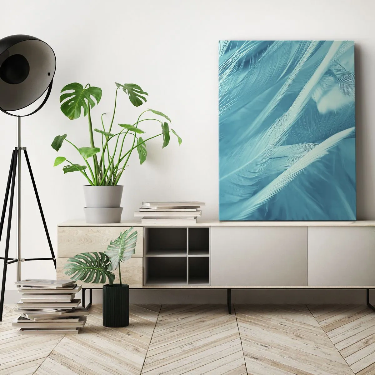 Obraz na plátne - Utopiť sa v páperí - 45x80 cm