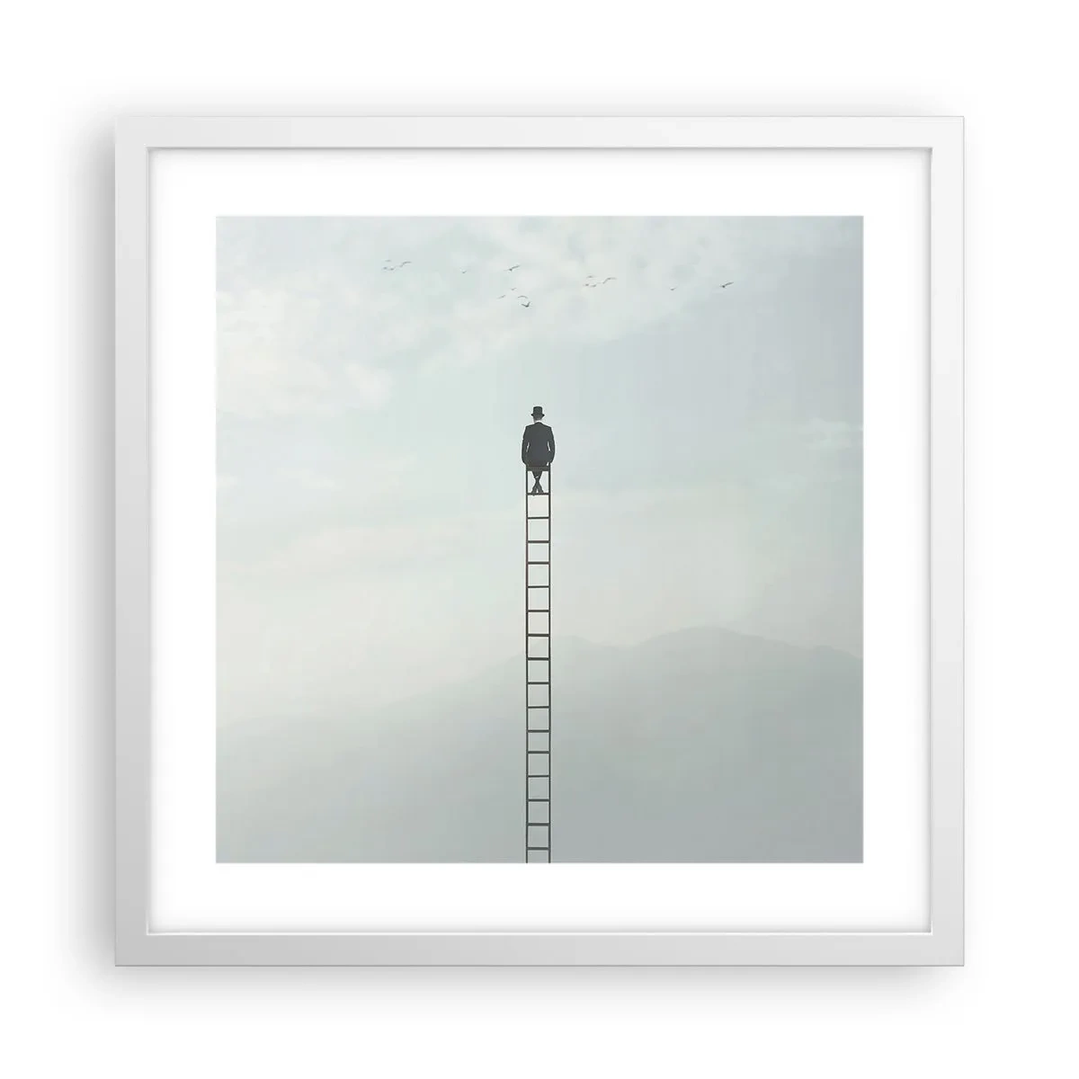 Plagát v bielom ráme - Povzniesť sa nad to - 40x40 cm