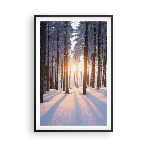 Plagát v čiernom ráme - Jasne čierne na bielom - 61x91 cm