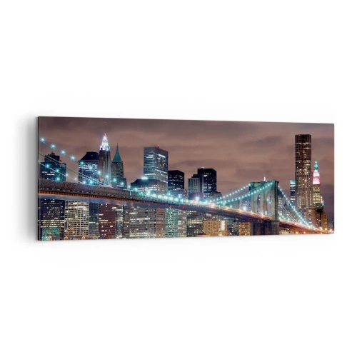 Obraz na plátne - Svetlá veľkomesta - 140x50 cm