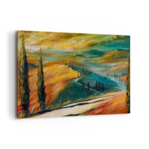 Obraz na plátne - Toskánska krajina - 100x70 cm