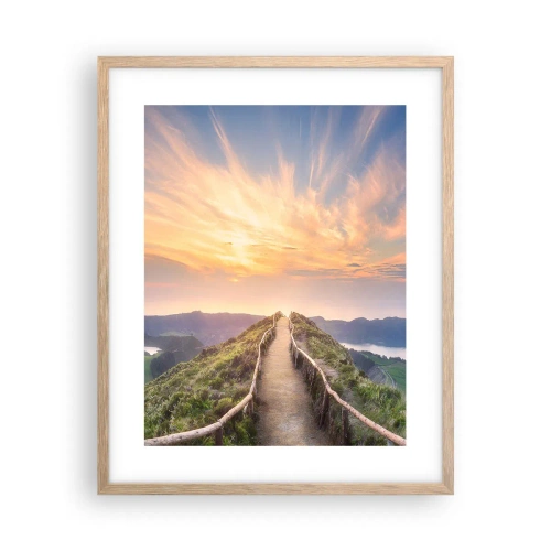 Plagát v ráme zo svetlého duba - Blízko neba - 40x50 cm