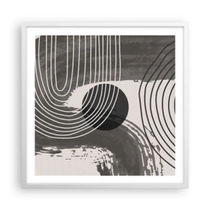 Plagát v bielom ráme - Ovál víťazí - 60x60 cm