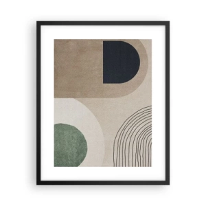 Plagát v čiernom ráme - Nežnosť oválu - 40x50 cm