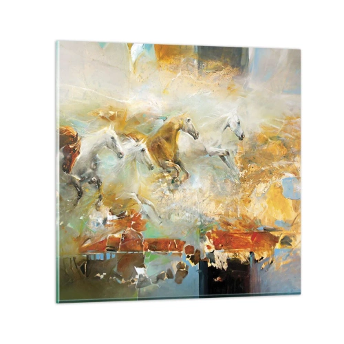 Obraz na skle - Cvála svetlom - 50x50 cm