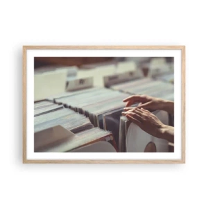 Plagát v ráme zo svetlého duba - Hľadanie emócií - 70x50 cm