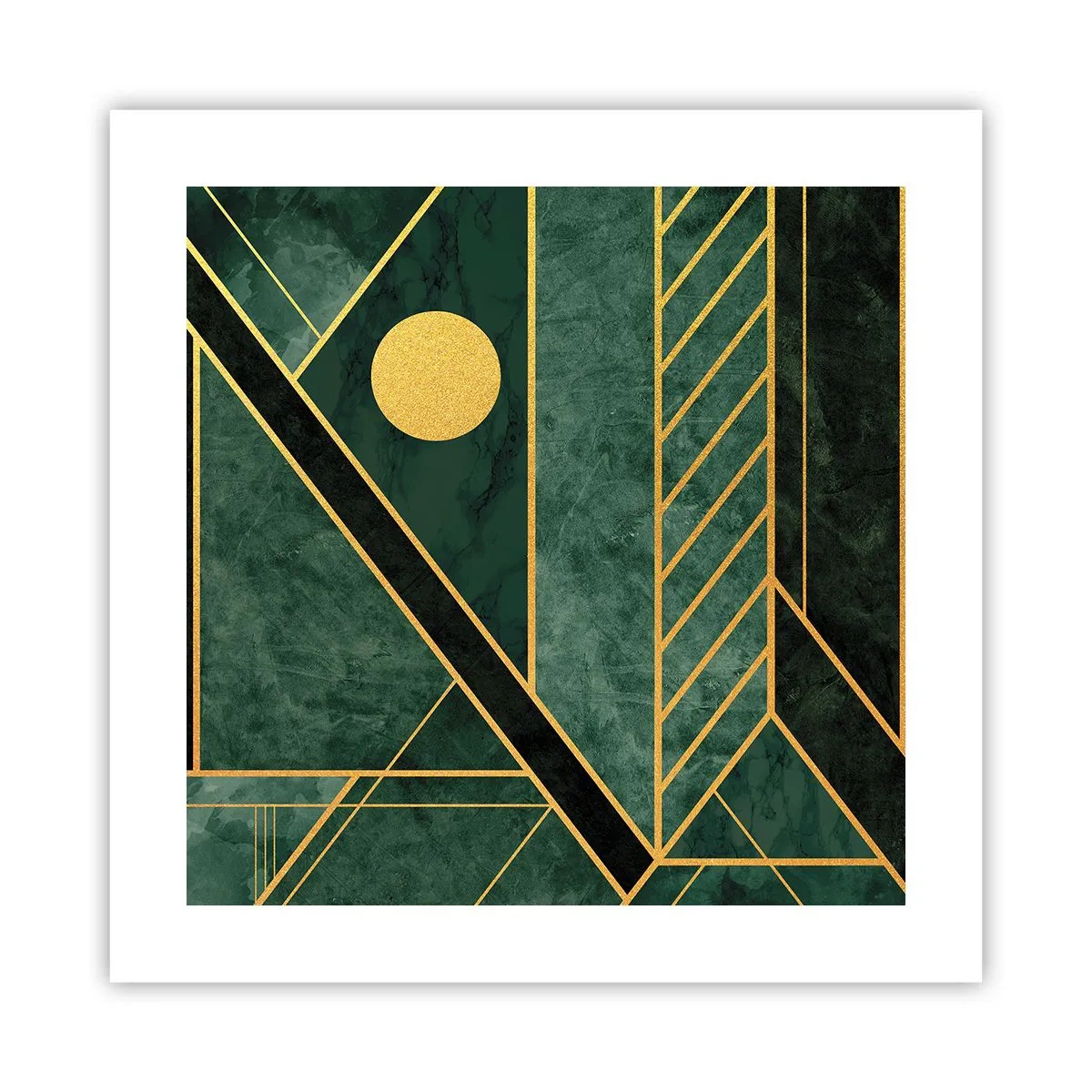 Plagát - Dynamika zlata a lazuritu - 40x40 cm