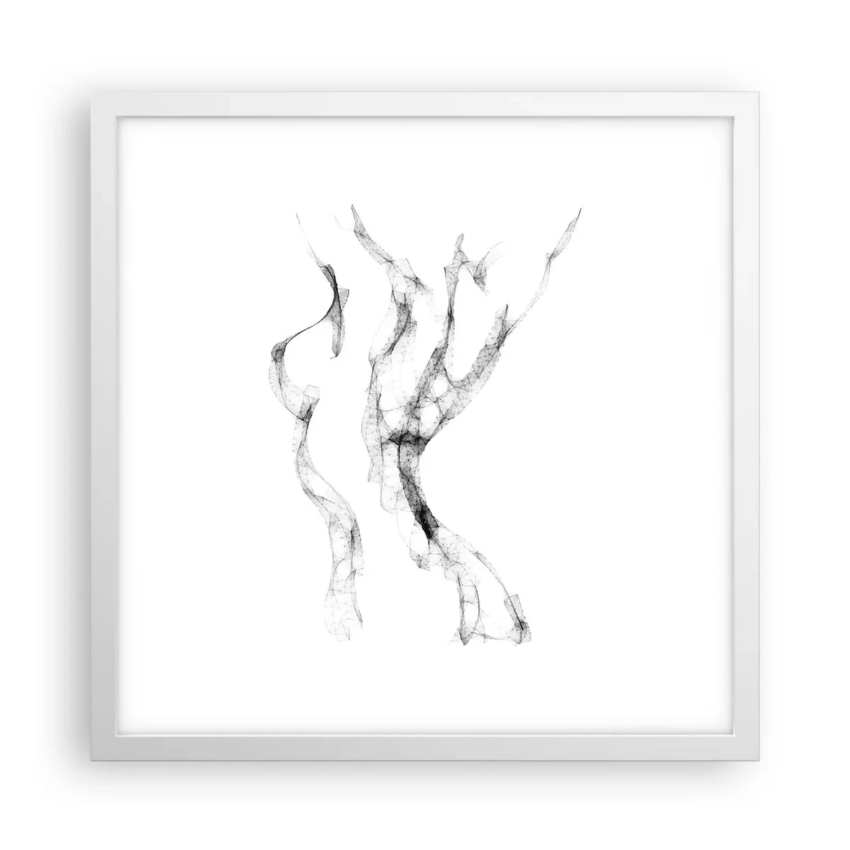 Plagát v bielom ráme - Krásna a silná - 40x40 cm