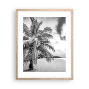 Plagát v ráme zo svetlého duba - Keď túžiš po samote…. - 40x50 cm