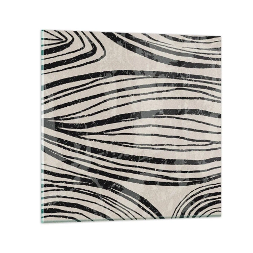 Obraz na skle - Močiar s líniami - 30x30 cm