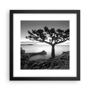 Plagát v čiernom ráme - Pokoj až k horizontu - 30x30 cm