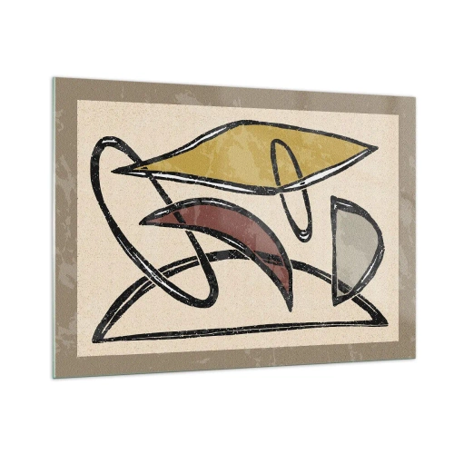 Obraz na skle - Zvisle a vodorovne - 100x70 cm