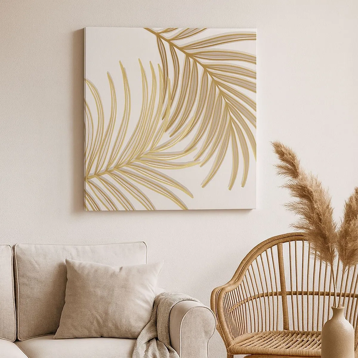 Obraz na plátne - Zlatá palma! - 30x30 cm