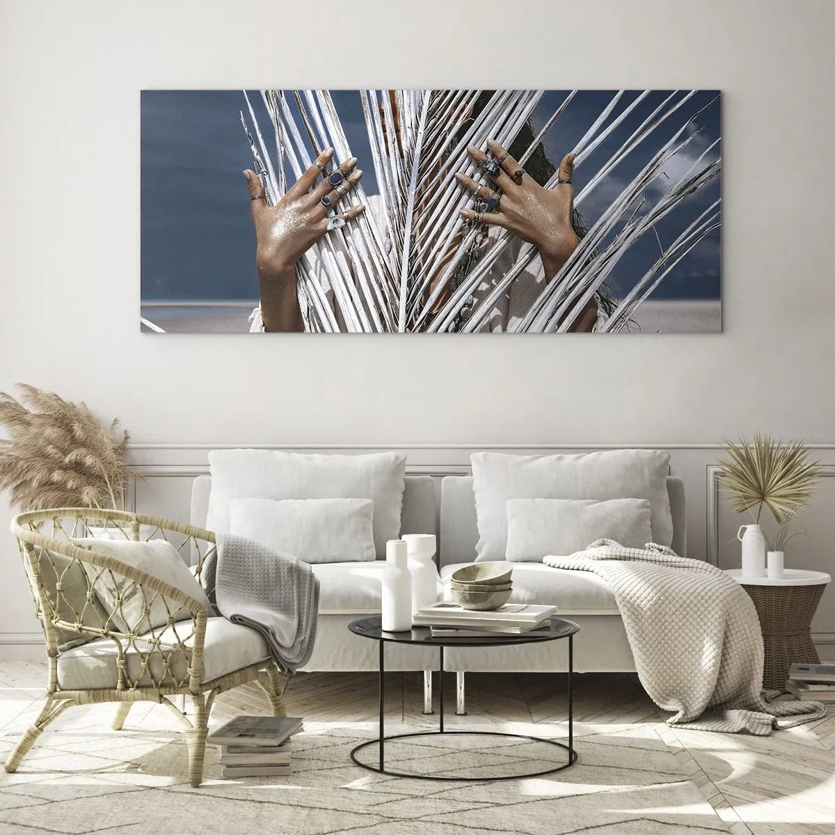 Obraz na skle - Šamanové dievča? - 140x50 cm