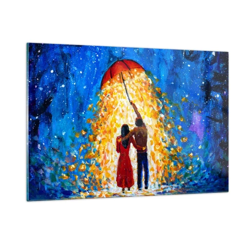 Obraz na skle - Mágia daždivého večera? - 120x80 cm