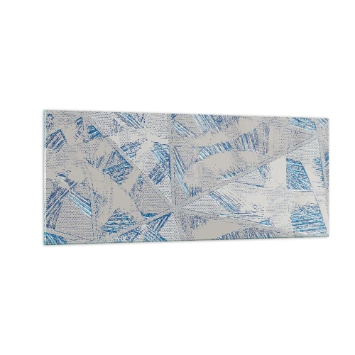 Obraz na skle - V šedo-modrom labyrinte - 100x40 cm