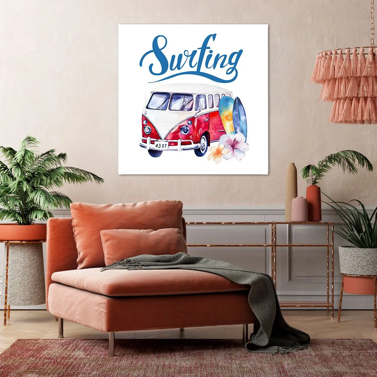 Obraz na plátne - Uhorka - klasika pre surferov - 40x40 cm