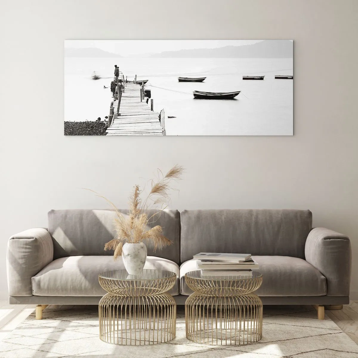 Obraz na skle - Pri tichej a čistej vode - 90x30 cm