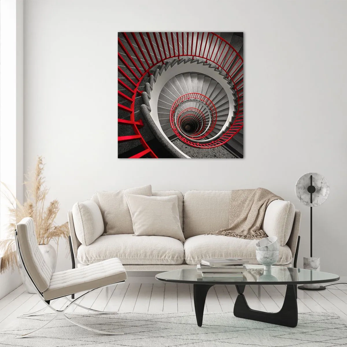 Obraz na skle - Architektonické hry - 50x50 cm