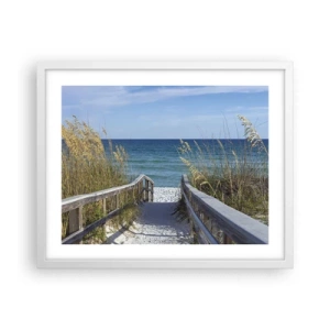 Plagát v bielom ráme - Na slnku, vo vetre - 50x40 cm