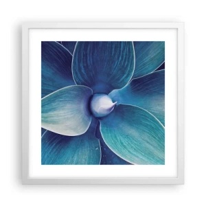 Plagát v bielom ráme - Modrastý od neba - 40x40 cm