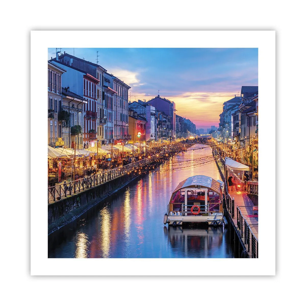 Plagát - Večer plný svetla a zábavy - 50x50 cm