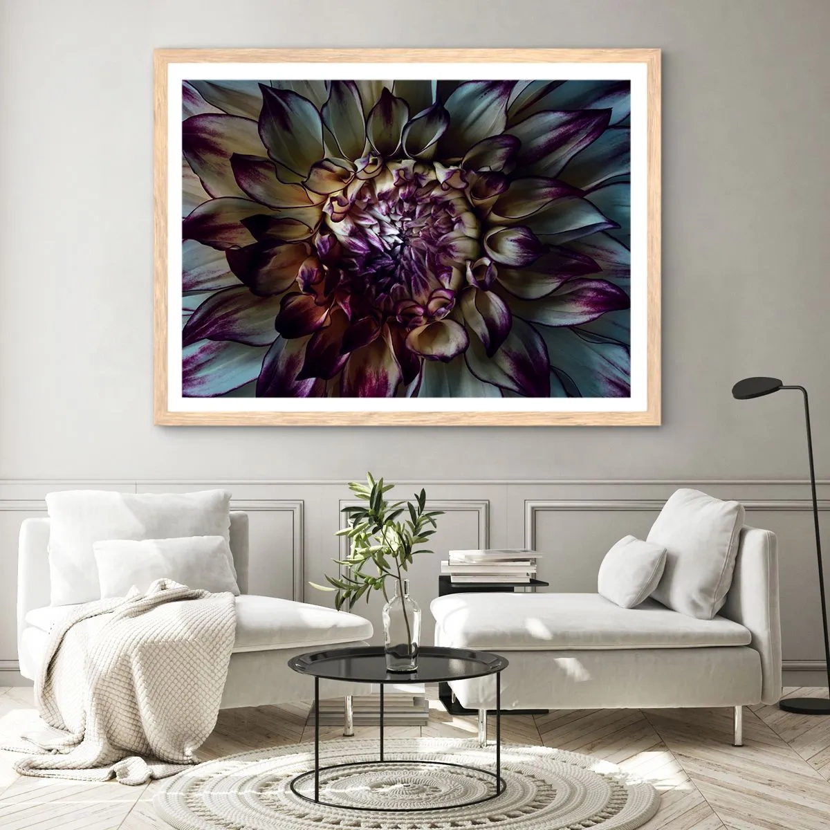 Plagát v ráme zo svetlého duba - Rozkvet mladosti - 70x50 cm