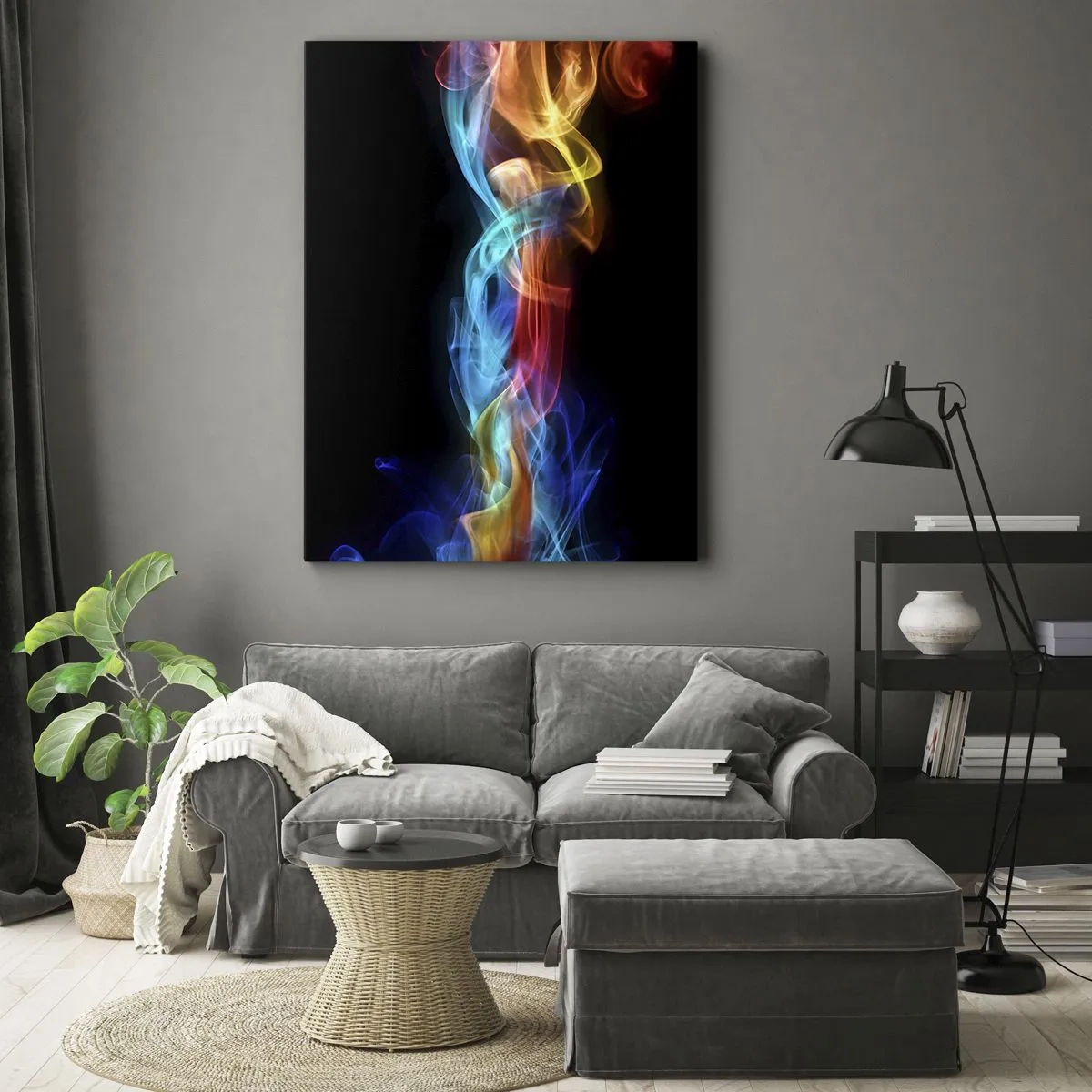 Obraz na plátne - Dúhový tanec hmly - 45x80 cm