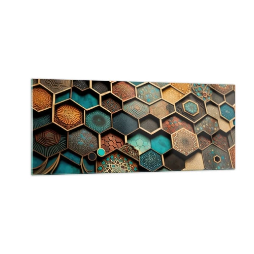 Obraz na skle - Arabské ornamenty – variácia - 100x40 cm