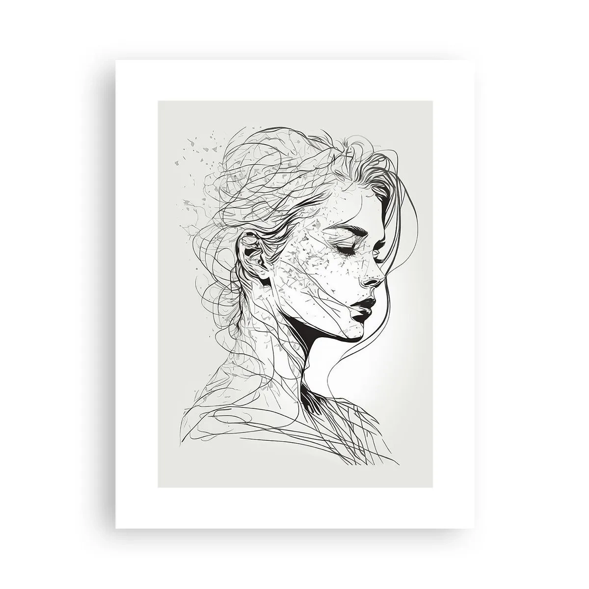 Plagát - Portrét v zamyslení - 30x40 cm