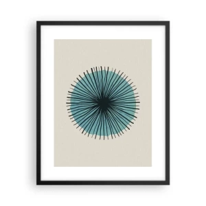 Plagát v čiernom ráme - Žiariaca modrá - 40x50 cm