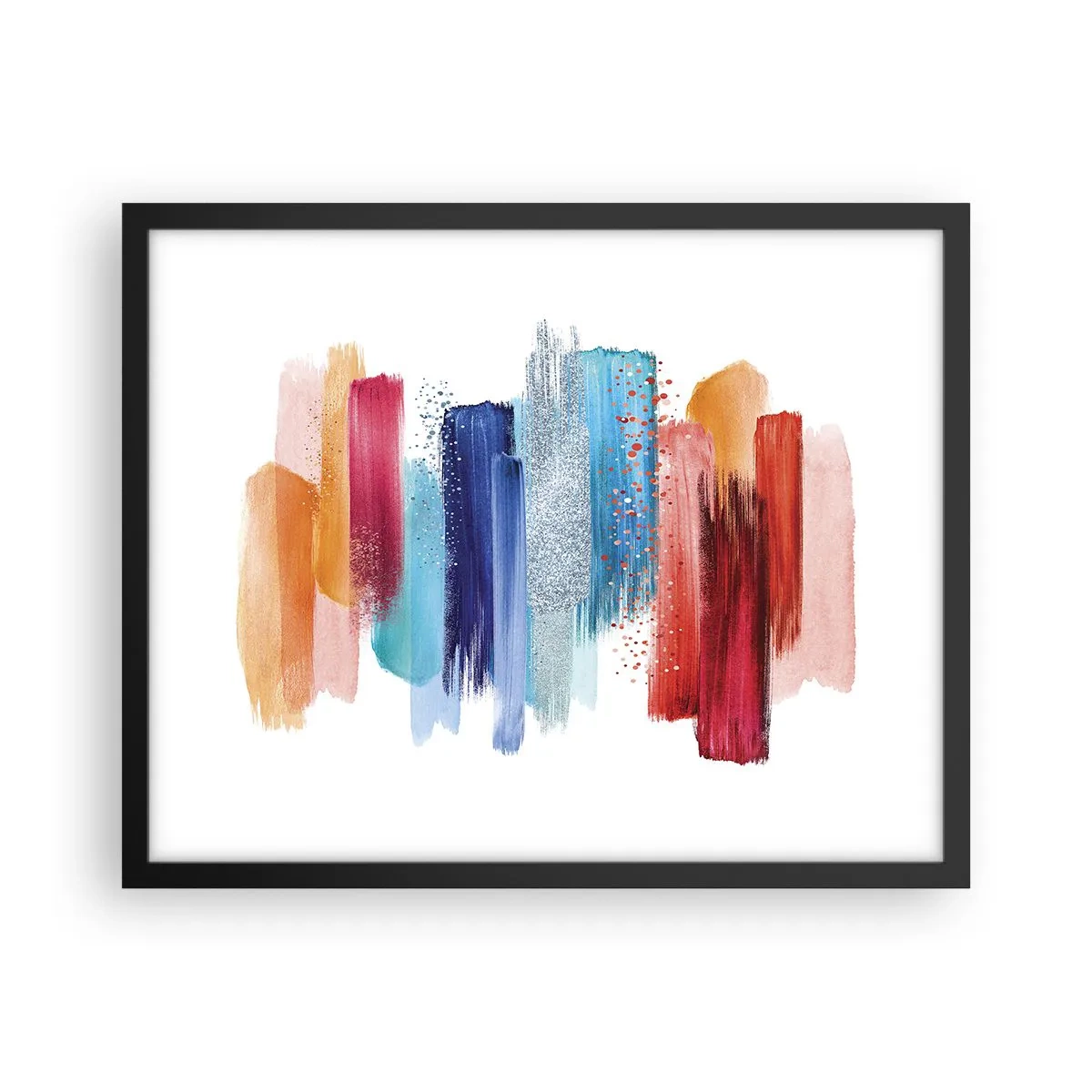 Plagát v čiernom ráme - Hore a dole - 50x40 cm