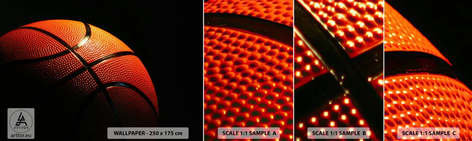 Vzorka Fototapeta Standard Eco - Krásna ako planéta - Šport, Basketbal, Basketbal - 100x30 cm