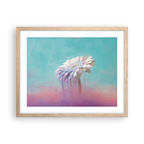 Plagát v ráme zo svetlého duba - Záhrobia kvetín - 50x40 cm