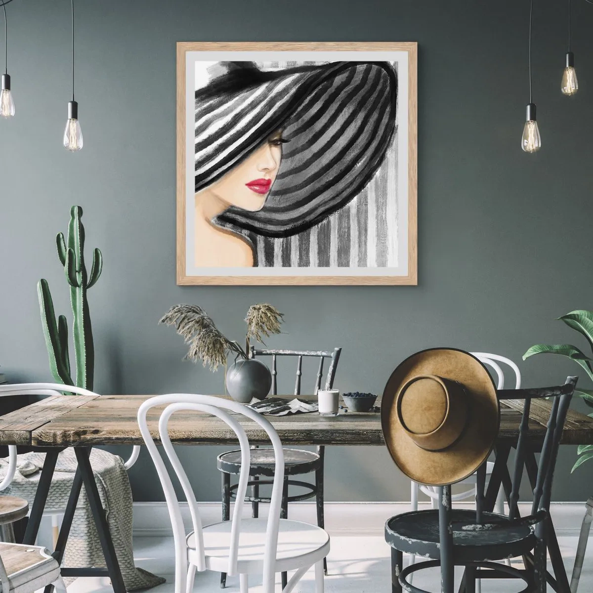 Plagát v ráme zo svetlého duba - Kde ťa hľadať? - 60x60 cm