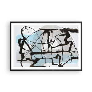 Plagát v čiernom ráme - Aj napriek tomu modrý - 91x61 cm