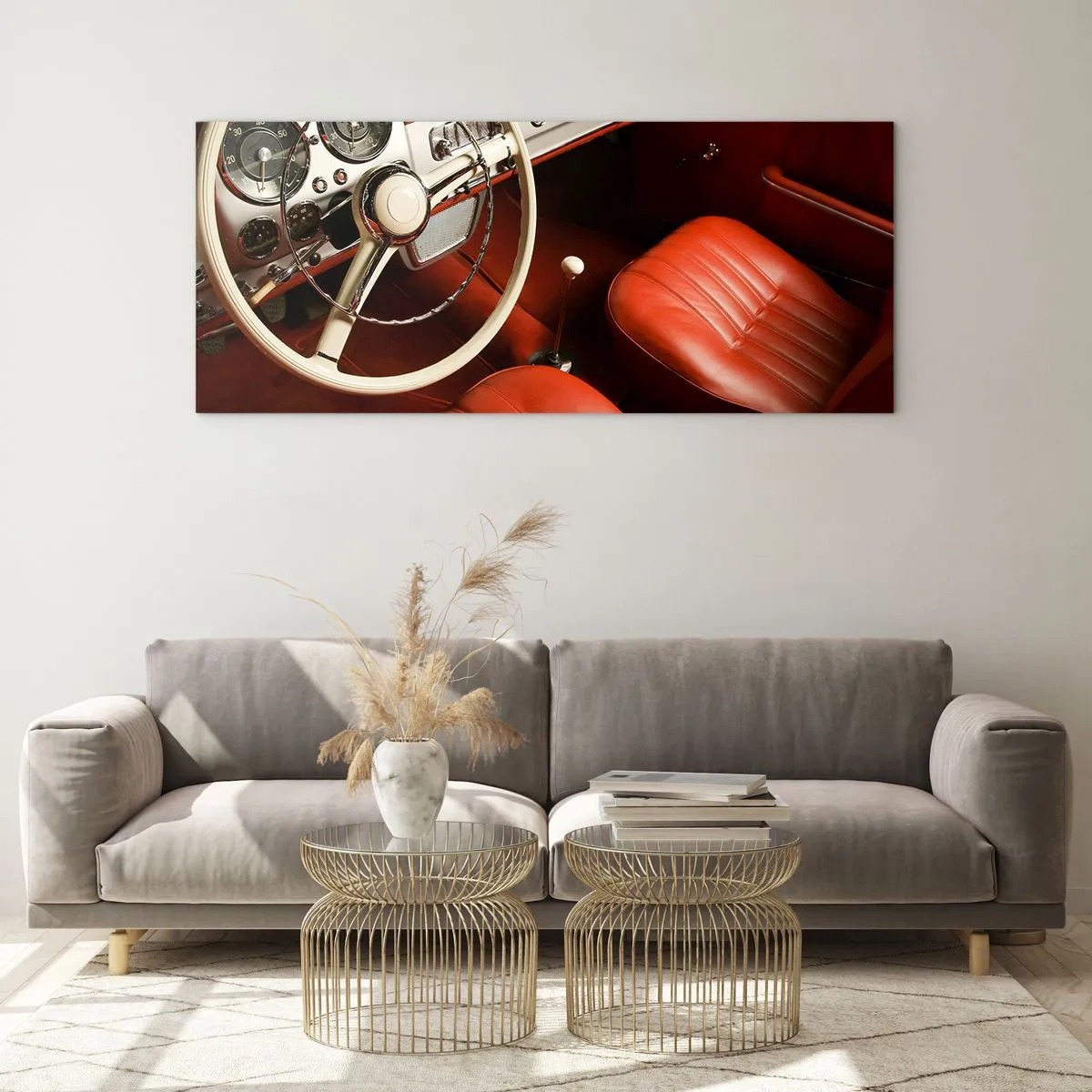 Obraz na skle - Luxus v štýle vintage - 100x40 cm