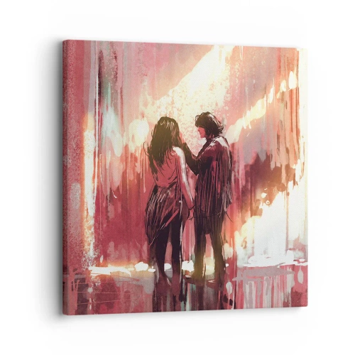Obraz na plátne - Večný príbeh lásky - 30x30 cm