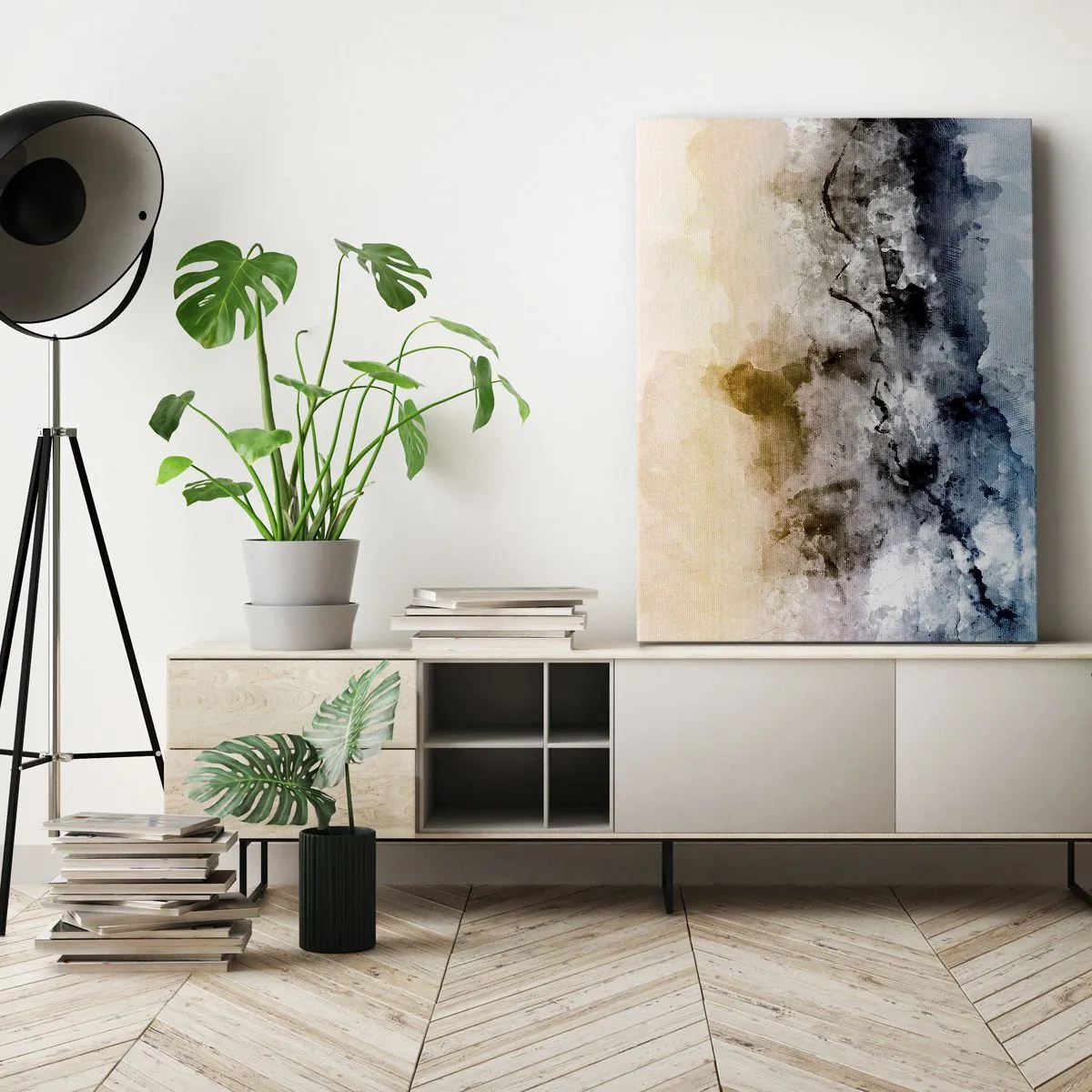 Obraz na plátne - Ponorené do mračná hmly - 55x100 cm