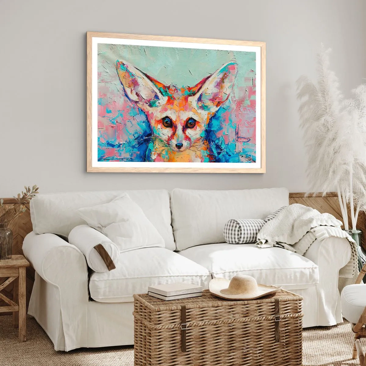 Plagát v ráme zo svetlého duba - Ste na mňa pripravení? - 40x30 cm