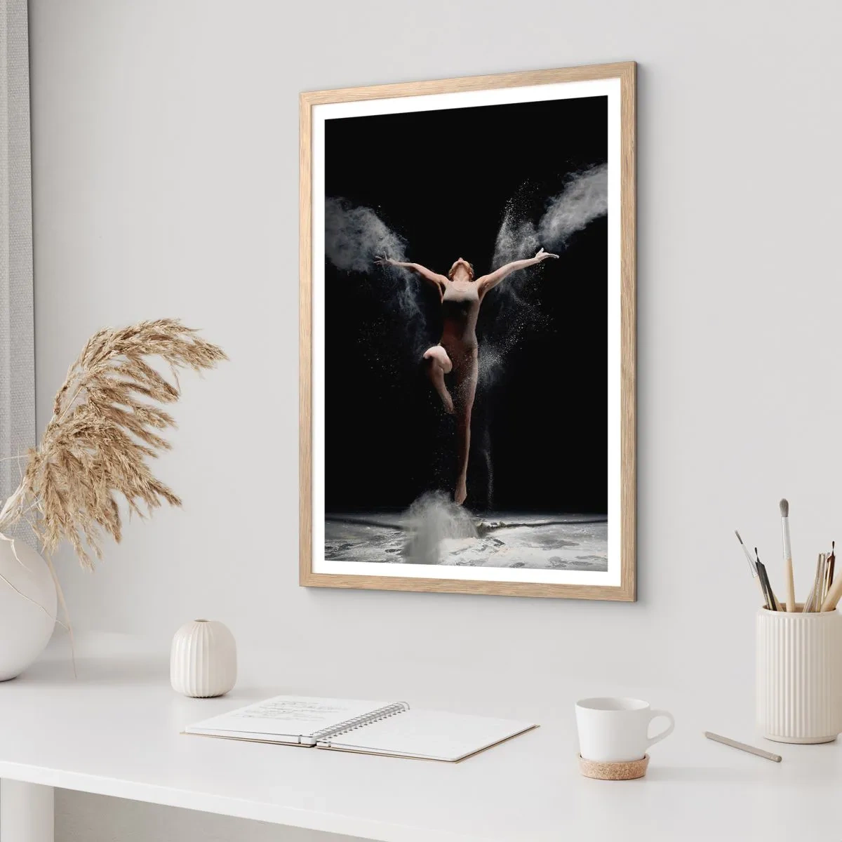 Plagát v ráme zo svetlého duba - Elfovia existujú - 70x100 cm