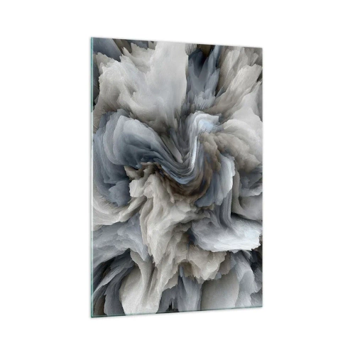 Obraz na skle - Kameň a kvet - 70x100 cm