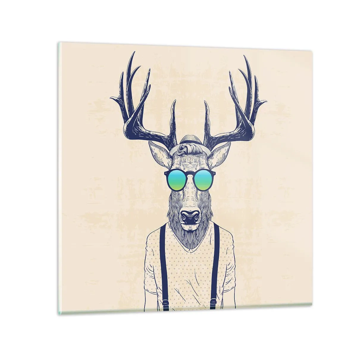 Obraz na skle - A koho si čakal? - 70x70 cm