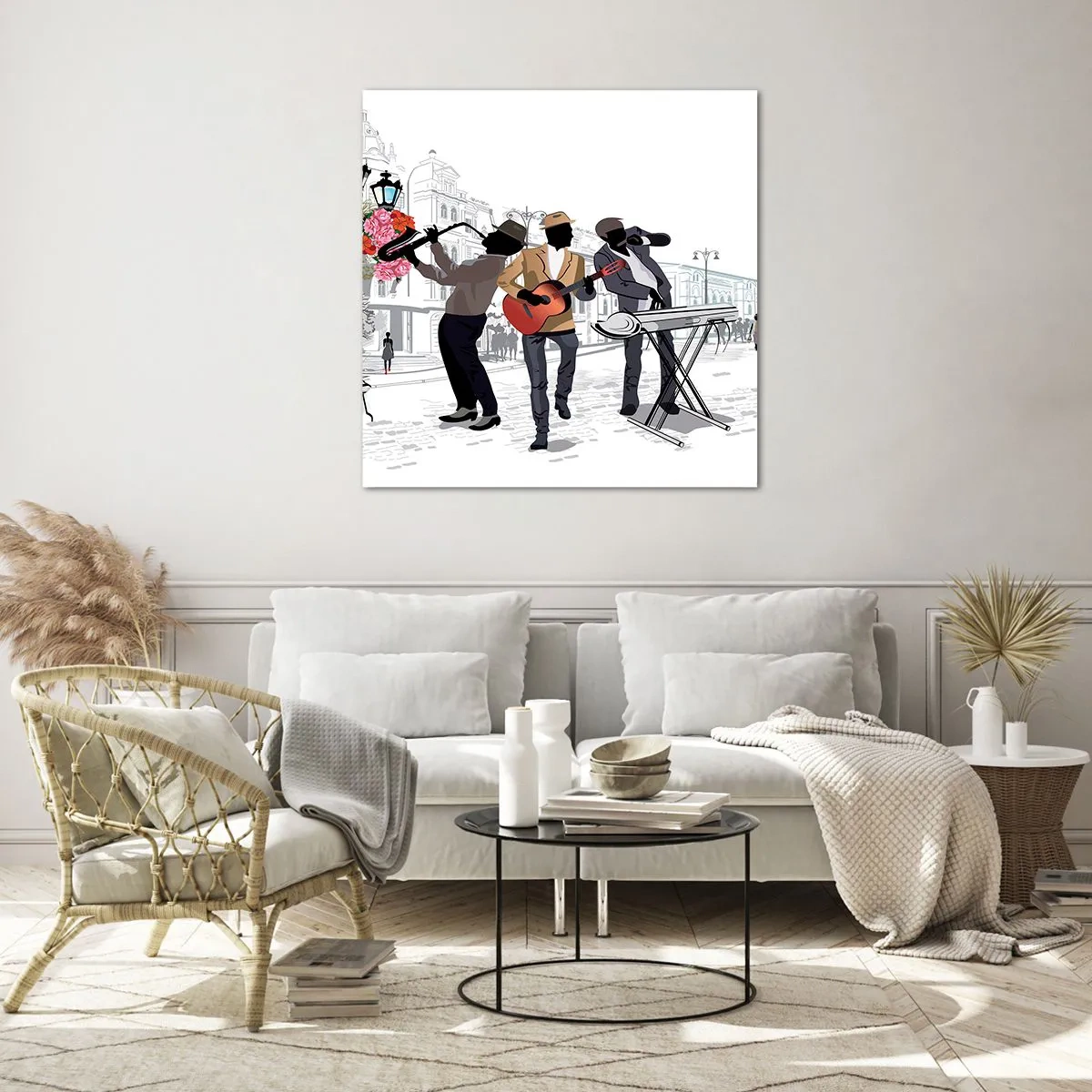 Obraz na skle - Hudba ulice - 60x60 cm