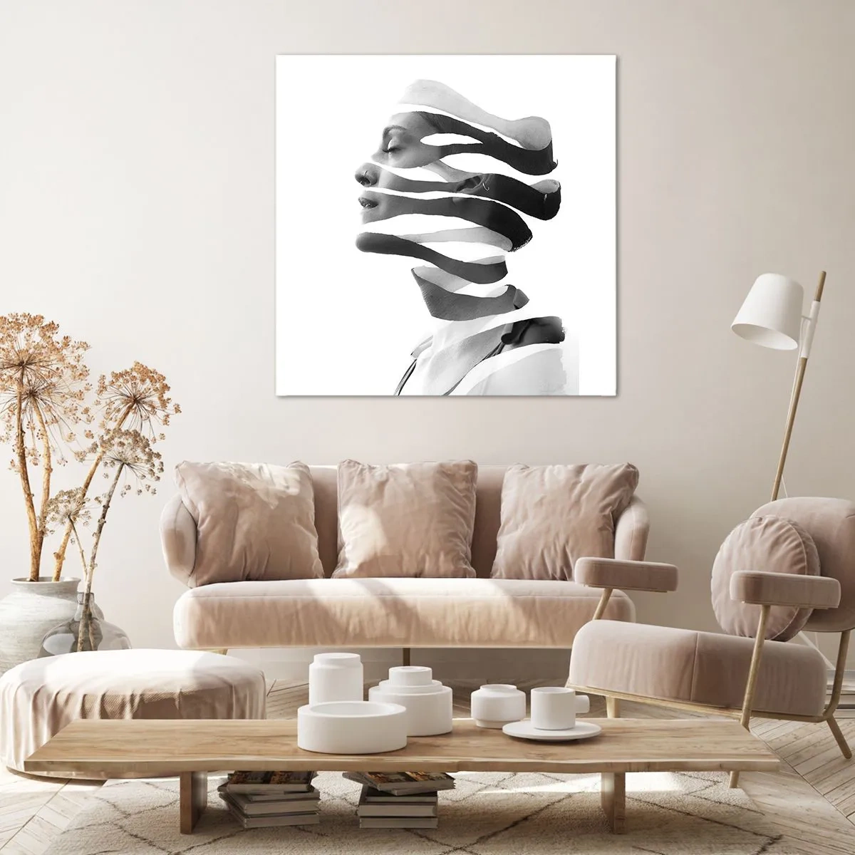 Obraz na plátne - Surrealistický portrét - 70x70 cm